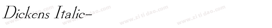 Dickens Italic字体转换